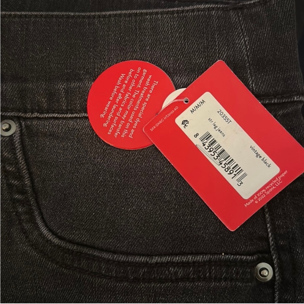 💐SPANX 20355 Straight Leg Jeans - Vintage Black - Picture 5 of 6
